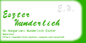 eszter wunderlich business card